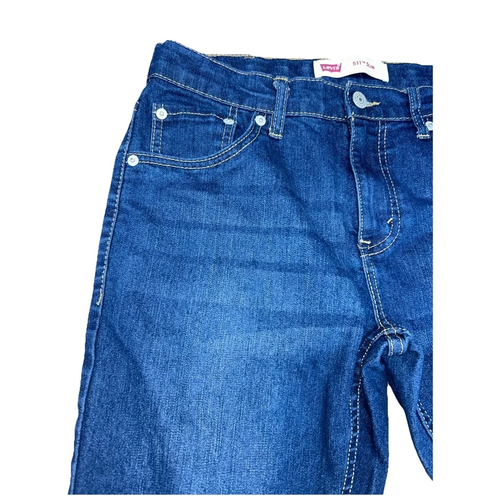 Levi's 511 Slim Dark Wash Stretch Jeans Men's Size 16 REG (28x30) - Picture 2 of 8